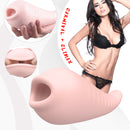 4D Realistic Deep Throat Male Masturbator Oral Silicone Portable Cock Stimulator - Adult Toys